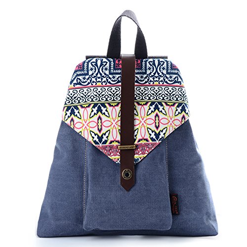 DGY Girl's Casual Cute Canvas Backpack Small Everyday Backpack G00136 Blue