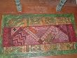 Warm Wine Tones Vintage Textile Sari Tapestry Throw Wall Hanging Table Runner 80 X 22 Inch Free Shipping