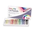 Pentel&reg; Oil Pastels with Carrying Case, Assorted Colors, 16/Set