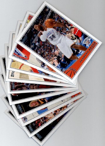 2009 10 Topps Basketball Oklahoma City Thunder Complete Team Set of 10 cards including James Harden Rookie, Kevin Durant, Desmond Mason, Earl Watson, and more!