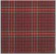 Durable Flat Weave 100% Cotton Colorful Red and Dark Green Plaid Tablecloth 60x60 Inches