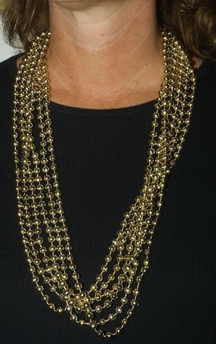 Gold Beads Necklace Costume Jewelry