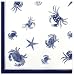Durable Hand Woven 100% Cotton Silk Screen Print Nautical Tablecloth 60x60