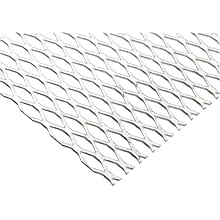 Carbon Steel Expanded Metal Flat Sheet, 1/2" LWD Diamond Openings, 52% Open Area