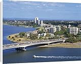 IMAGE OF Canvas Prints of Aerial of the Narrows Bridge in the city of Perth, Western Australia, from Robert Harding