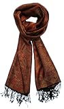Pure Silk Reversible Jacquard Wrap Scarf Stole Shawl