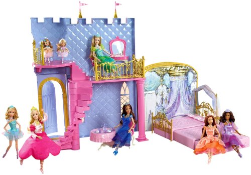 Childrens Toyshop  Third Party New : Barbie & the 12 Dancing Princesses - Castle