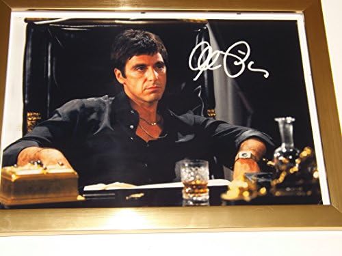 Al Pacino Scar Face Superb A4 Print in Mint Condition on gold frame