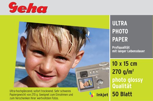 Geha Ultra Fotopapier photoglossy 10x15cm 270g 50 Blatt Preisvergleich