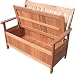Wooden 2 Seater Garden Bench with Under Seat Storage Box Outdoor Patio Seating