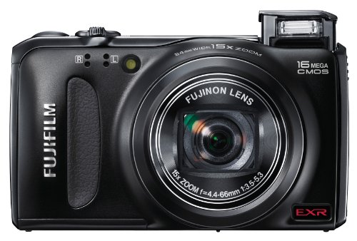 Fujifilm FinePix F505 16 MP CMOS Sensor and 15x Optical Zoom Digital Camera with 4 GB Class 10 SD Memory Card (Black)