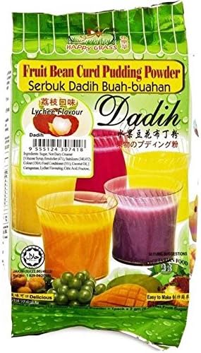 Happy Grass Fruit Bean Curd Pudding Powder-Lychee 360g - Pack of 2