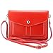 Dteck(TM) Universal Cube Pattern PU Leather Cross-Body Pouch/Purse[Shoulder Strap ][Card Slots] for Apple iPhone 6/6Plus,Samsung Galaxy S6/S6 Edge and Other Phones Under 6.3 inches (3 Horizontal Red)