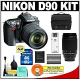 Nikon D90 Digital SLR Camera with 18-105mm AF-S DX VR Nikkor Lens [Outfit] + Nikon 70-300mm Lens + 16GB Cameta Bonus Accessory Kit