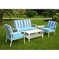 Home Hampshire White Metal 5–pc. Deep Seating Set