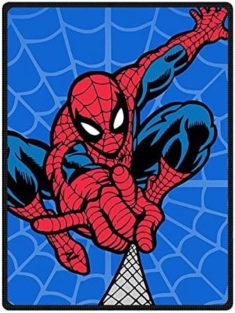 High-quality Custom Superhero Spider-Man Supersoft Fleece Blanket 58 Inches x 80 Inches (Large)