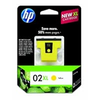 Original HP 02XL Yellow Ink Cartridge in Retail Packaging