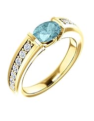 18K Yellow Gold 7.00x5.00mm Oval Cut Mozambique Blue Paraiba Tourmaline and Diamond Ring -- LIFETIME WARRANTY
