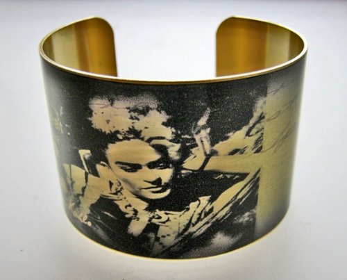 Frida Kahlo Vintage Style Brass Cuff Bracelet