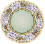 Heavy Duty Melamine Ceramic inspired design 11 Dinner plate ~ Daisies