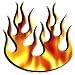 Hood Flames Vinyl Sticker / Decal