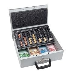 Wedo 150100837 Geldz�hlkassette Universa lichtgrau 35,5 x 27,5 x 10 cm mit 2 Tragegriffen und 4-F�chereinsatz f�r Geldscheine