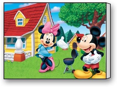 Funnyone Custom Modern Wall Art Decoration for Home Minnie And Mickey Mouse Canvas Prints