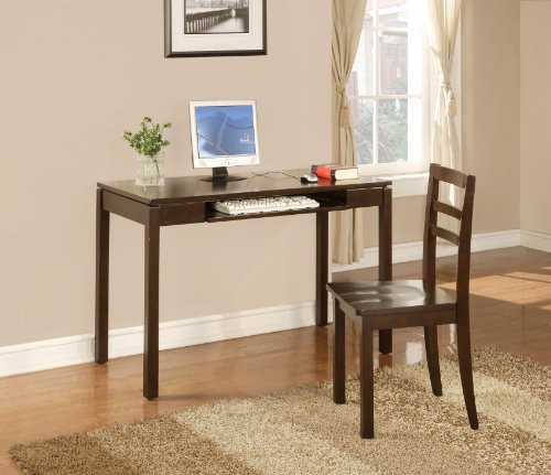 Kings Brand Espresso Finish Wood Home Office Computer Desk  &  Chair Kings Brand Espresso Finish Wood Home Office Computer Desk  &  Chair