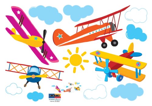 Reusable Decoration Wall Sticker Decal - Airplanes