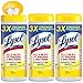 Lysol Disinfecting Wipes Value Pack, Lemon and Lime Blossom, 35 Count Canister, Pack of 3,Packaging May Vary