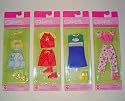 Set of 4 outfits Barbie Skipper Teen Time Fashions