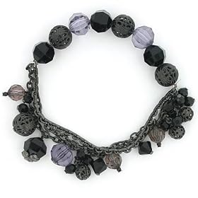 Onyx Hues Conversation Stretch Bracelet by 