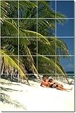 IMAGE OF Beach Photo Custom Tile Mural 24 | 48x72 using (24) 12x12 tiles