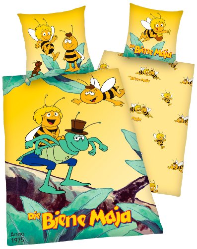 Herding 440659050 Bettw&auml;sche Biene Maja 80 x 80 + 135 x 200 cm; Linon