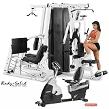 Body Solid SELECTORIZED Home Gym with Lamar L-7350 Walk-Thru Recumbent Exercise Bike EXM4000S_7350