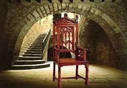 Cathedral Chair solid mahogany antique gothic replica