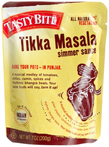 Tasty Bite Tikka Masala Simmer Sauce, Heat & Eat, 7-Ounce Pouches (Pack of 6)