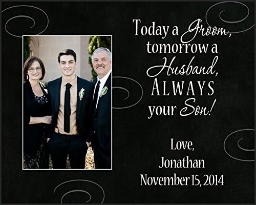 8x10 Today a groom tomorrow a husband personalized wedding picture frame, parent wedding gift