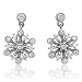 14k White Gold Snowflake Drop Diamond Earrings (HI, SI-I, 0.31 carat)