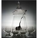 Egg Nog Holiday Birthday Party Glass Punch Bowl Set