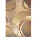 Layered Circle Modern Art Rug Collection - Cream
