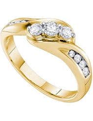 0.50CTW DIAMOND 3 STONE BRIDAL RING