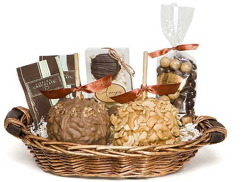 Elegant Caramel Apple Basket