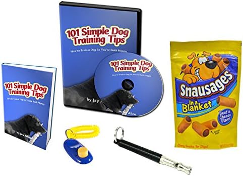 101 Simple Dog Training Tips Kit - How to Train a Dog So You're Both Happy. Includes Audio CD, Book to Help Train Your Dog, Dog Training Whistle, Dog Training Clicker + Snausages Dog Training Treats