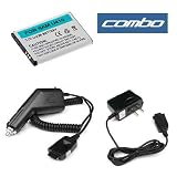 Standard Lithium Ion Replacement Battery + Rapid Car Charger + Home Travel Charger for Samsung SCH-U410 Cell Phone