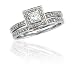 14k White Gold Diamond Ring (1/2 cttw, I-J Color, I1 Clarity)