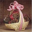Pine Cone Willow Basket Firestarter Gift Set for Fireplace