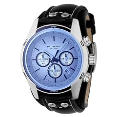 Fossil Herren-Armbanduhr Chronograph Leder schwarz Sport CH2564