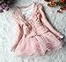 DFXIU 2pcs Kids Baby Girls Cardigan Clothes Pink Dress Outfit 4-5 Years Old