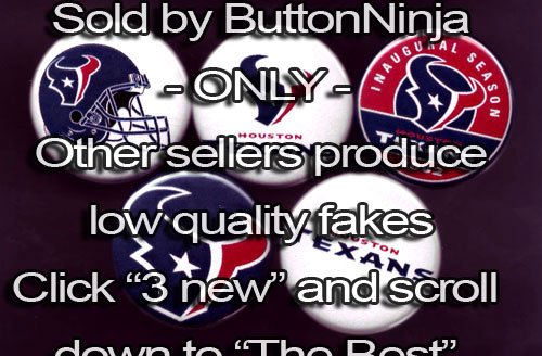 Set of 5 Houston Texans Pins 1.25